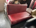 Kunstleder bank rood horeca bank nette staat opruiming, Ophalen, Zo goed als nieuw, Eén, Leer