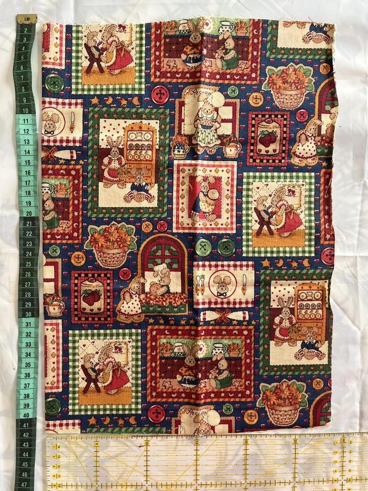 Quilstof 07 Konijntjes, Diversen, Kerst, Nieuw, Ophalen of Verzenden