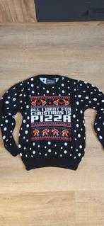 Kersttrui met Pizza - Maat M, Maat 48/50 (M), Zwart, Republic, Ophalen of Verzenden