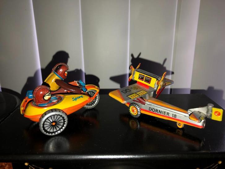 ZZ Germany vliegtuigje en zijspan motor, Verzamelen, Overige Verzamelen, Gebruikt, Ophalen