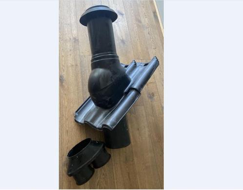 Dakdoorvoer Ø180 + broekstuk (2x Ø125) + dakdoorvoerpan (4p), Doe-het-zelf en Verbouw, Ventilatie en Afzuiging, Gebruikt, Ventilator en Afzuiger