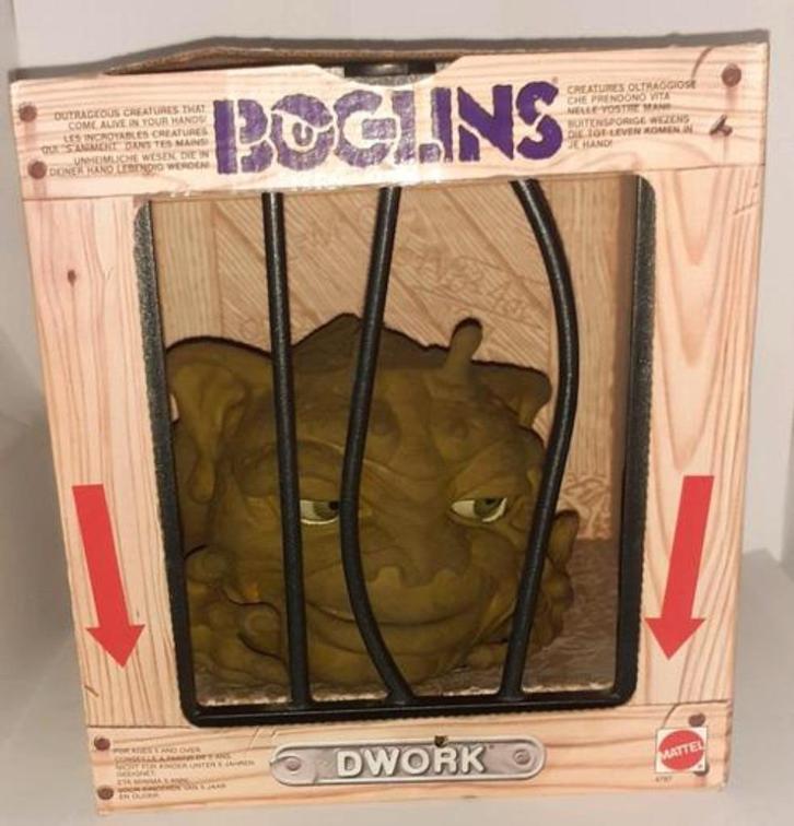 Boglins Dwork in originele doos met tralies 1987 Mattel, Verzamelen, Speelgoed, Zo goed als nieuw, Ophalen of Verzenden
