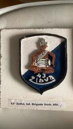 KNIL 43e Zelfst Infanterie Brigade Verb. Afd, Verzamelen, Ophalen of Verzenden, Landmacht, Nederland, Embleem of Badge