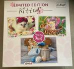 3 kittens puzzels van 500 en 1000 stukjes (limited edition), Ophalen of Verzenden, 500 t/m 1500 stukjes, Zo goed als nieuw, Legpuzzel