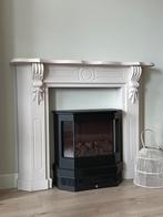 Sierschouw massief hout en elektrische haard, Huis en Inrichting, Haarden, Ophalen, Zo goed als nieuw, Vrijstaande haard, Elektrische haard