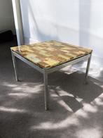 vintage vierkante onyx salontafel / coffee table, Antiek en Kunst, Ophalen