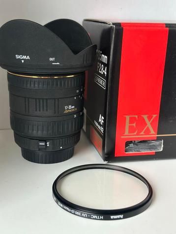 Sigma 17-35mm f/2.8-4 Groothoeklens met Doos en Filter beschikbaar voor biedingen