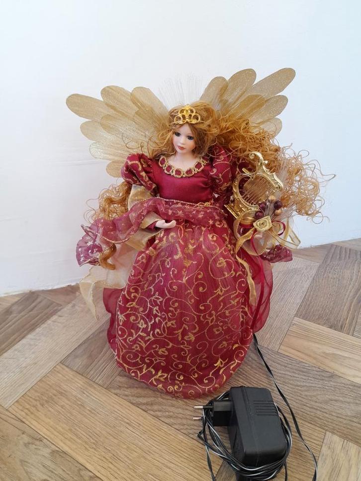 Grote kerst engel piek met kleurveranderend licht, Diversen, Kerst, Gebruikt, Ophalen