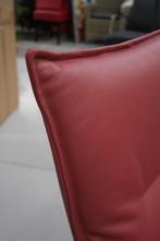 Luxe fauteuil Aron Jess Design leer sledestoel donkerrood, Huis en Inrichting, Fauteuils, Metaal, Zo goed als nieuw, 50 tot 75 cm