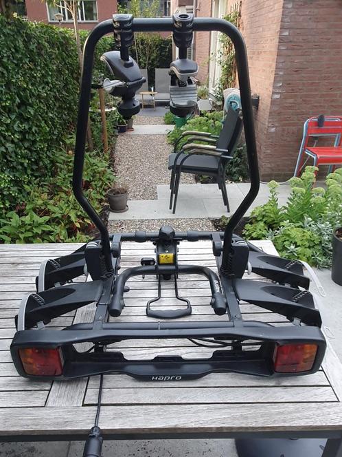 Hapro Atlas fietsendrager voor 2 fietsen, Auto diversen, Fietsendragers, Gebruikt, Trekhaakdrager, 2 fietsen, Brede banden, Elektrische fiets