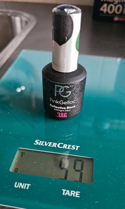 386 Reflective black Pink Gellac, Sieraden, Tassen en Uiterlijk, Uiterlijk | Cosmetica en Make-up, Nieuw, Handen en Nagels, Zwart