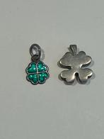 Twee Klavertjes Vier Hangers - Zilver & Metaal, Overige merken, Gebruikt, Ophalen of Verzenden, 2 of 3 bedels