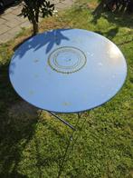 te koop een oude buiten ronde metaal tafel, Huis en Inrichting, Tafels | Eettafels, Ophalen, Gebruikt, 50 tot 100 cm, Rond