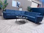 ZGAN Velvet Velours Hoekbank - Midnight Blue - 293 x 251, Huis en Inrichting, Banken | Bankstellen, Ophalen, 250 tot 300 cm, -