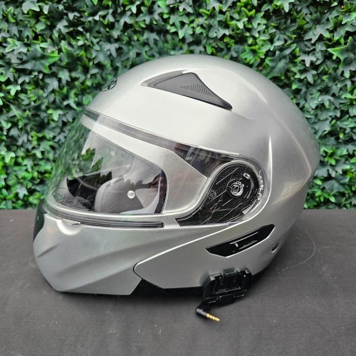 HJC IS-Max II - Zilver Maat S = 55-56cm, Motoren, Kleding | Motorhelmen, Dames, Heren, Kinderen, Systeemhelm, S, HJC, Tweedehands