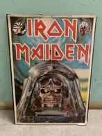 Vintage iron maiden poster 80s, Ophalen of Verzenden, Gebruikt, Deurposter of groter, Muziek