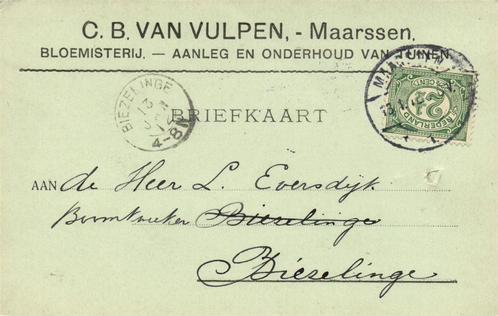 C.B. van Vulpen, Maarssen - 01.1912 - briefkaart, Postzegels en Munten, Brieven en Enveloppen | Nederland, Briefkaart, Ophalen of Verzenden