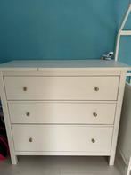 Witte commode Hemnes ladekast (met gouden knoppen), Ophalen, Gebruikt, 90 tot 105 cm