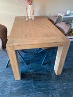Eettafel acaciagout z.g.a.n. 160x90x78 (LxBxH), Huis en Inrichting, Tafels | Eettafels, Ophalen, Zo goed als nieuw