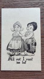 Getekende Kinderkaart.Ik heb alleen liefde nodig.2kinderen., Ophalen of Verzenden, 1940 tot 1960, Kinderen