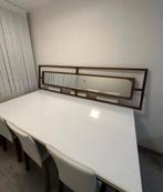 Doğtaş Eettafel 200cm + 6 Stoelen + Spiegel + Beschermplaat, Huis en Inrichting, Tafels | Eettafels, Ophalen, 100 tot 150 cm, Eikenhout