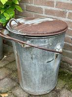Vintage zinken vuilnisemmer, Antiek en Kunst, Ophalen
