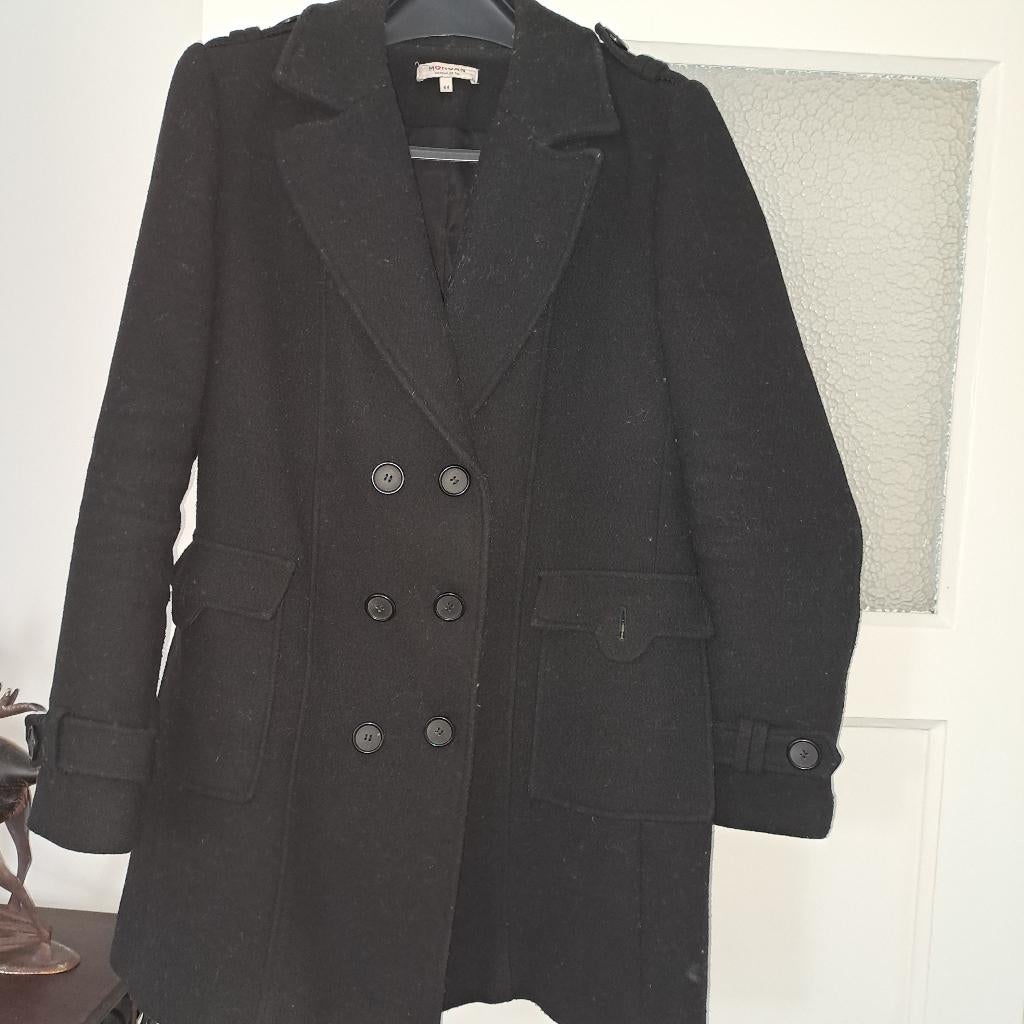Winter jas, Ophalen, Zwart, Maat 42/44 (L), Onbekend