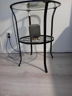 2 glazen ikea tafeltjes, 12,50 per stuk, Glas, Rond, 45 tot 60 cm, Minder dan 55 cm