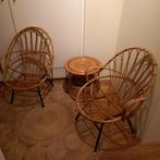 Vintage rotan stoel (1 of 2), Huis en Inrichting, Stoelen, Ophalen of Verzenden, Gebruikt, Bruin, Eén