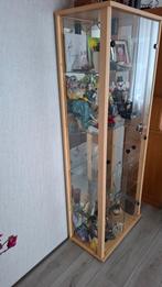 Mooie vitrinekast met glazen deuren, Ophalen, Met deur(en), Glas, 50 tot 100 cm