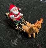 Vintage arreee met kerstman en flock rendieren, Ophalen of Verzenden, Gebruikt