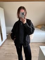 oversized spijkerjas met rits, Ophalen of Verzenden, Zo goed als nieuw, Maat 36 (S), Zwart