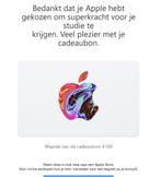 Apple Gift Card 100,-, Tickets en Kaartjes, Kortingen en Cadeaubonnen, Eén persoon, Cadeaubon, Overige typen