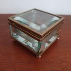 Vintage Messing Doosje met Gravure, Ophalen of Verzenden