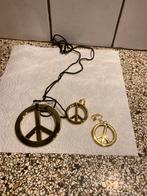Ketting en oorbellen peace, Ophalen of Verzenden, Zo goed als nieuw, Overige materialen