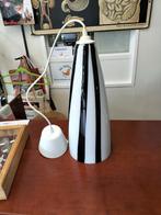 Vintage glazen hanglamp met mooie swirl, Geen, Ophalen of Verzenden, Zo goed als nieuw, Minder dan 50 cm