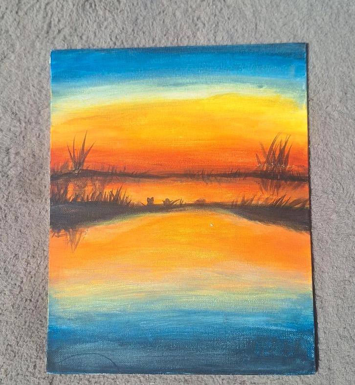 25x30 acrylic verf, Antiek en Kunst, Kunst | Schilderijen | Abstract, Ophalen