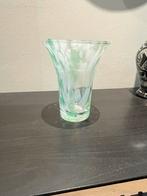 Glazen vaas groen/wit – fris & tijdloos, ., Ophalen of Verzenden, ., Minder dan 50 cm