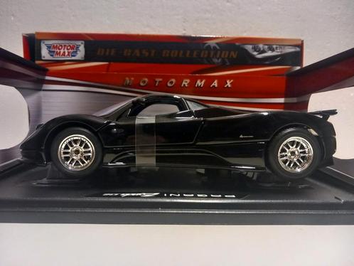 Pagani Zonda C12 zwart Motormax metal 1:18 KRD, Hobby en Vrije tijd, Modelauto's | 1:18, Zo goed als nieuw, Auto, Motormax, Ophalen of Verzenden