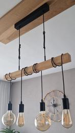 Houten Hanglamp zonder lampen., Huis en Inrichting, Lampen | Hanglampen, Ophalen of Verzenden, Zo goed als nieuw, Minder dan 50 cm