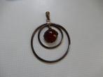 Zilveren hanger met edelsteen (half edelsteen) oud, Ophalen of Verzenden, Zilver, Hanger, Met edelsteen