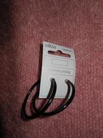 Zwarte oorringen / diameter 36 mm. gratis verzending, Verzenden, Nieuw, Zwart, Overige materialen