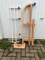 Nijdam Opvouwbare Slee met Kinderzitje, Ophalen of Verzenden, Rugleuning, Gebruikt, Hout