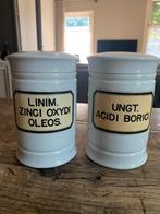 2 vintage apothekerspotten / zalfpotten, Antiek en Kunst, Ophalen of Verzenden