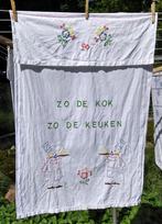 Vintage handdoekrek doek geborduurd 87 x 58 cm (HR19), Ophalen of Verzenden, Gebruikt