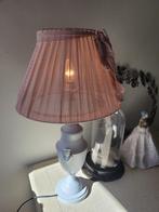 Vintage tafellamp met lampenkap Clayre & Eef foto 1 t/m 3, Heikant 21 Kaatsheuvel, Overige kleuren, 25 tot 50 cm, Ophalen of Verzenden