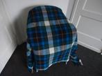 1 x retro picknick kleed, plaid, 155 x 140 cm, blauw & wit, Ophalen, Gebruikt