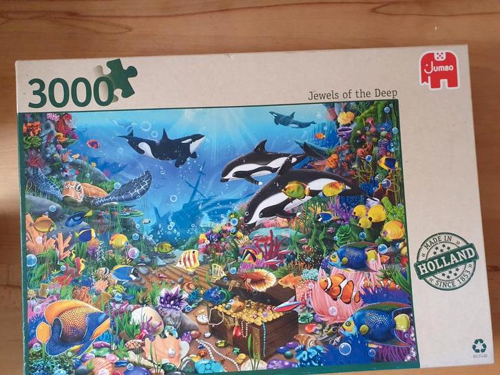 Jumbo Jewels of the Deep 3000 stukjes, Hobby en Vrije tijd, Denksport en Puzzels, Zo goed als nieuw, Legpuzzel, Meer dan 1500 stukjes