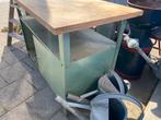 Stoere industriële werkbank, Ophalen, Gebruikt, 70 tot 120 cm, Nvt