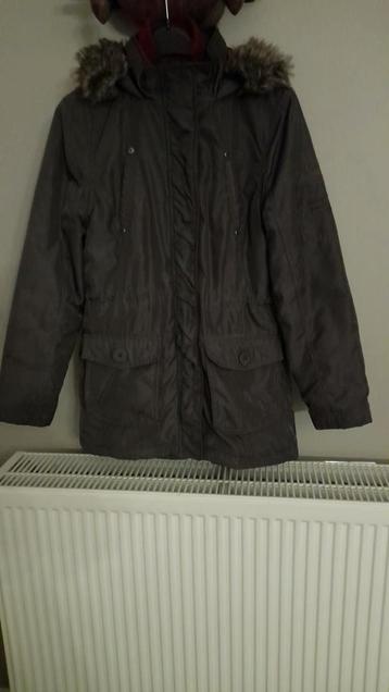 Meisjes winterjas maat 158 - Bruin met fleece vest beschikbaar voor biedingen